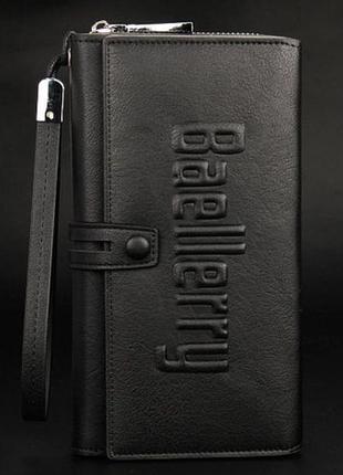 Baellerry guero - чоловіче бізнес портмоне, клатч ( чорний )1 фото