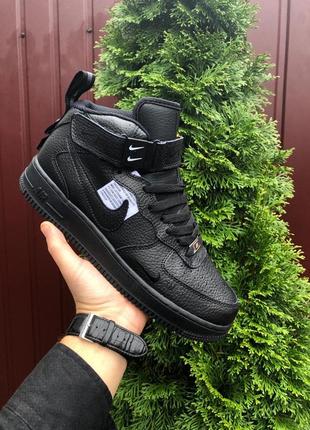 Р.42-44 кроссовки nike air force (черные)