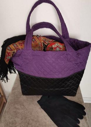 Женская брендовая стеганная ,водоотталкивающая, вместительная термо-сумка4 фото