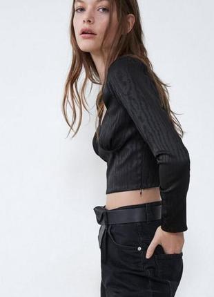Кроп топ бюстьє кофта zara 2