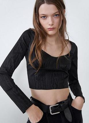 Кроп топ бюстьє кофта zara