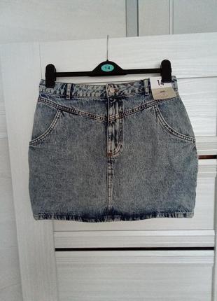 Брендовая джинсовая юбка р.14.3 фото