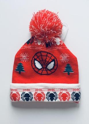 Шапка зимова людина павук, spiderman, человек паук, спайдермен1 фото