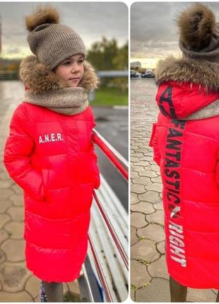 Анеруно зимнее пальто для девочек. зима 2023/241 фото