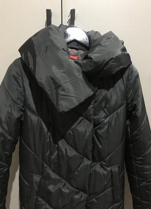Зимова курточка довга, пальто розмір s2 фото