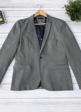 Чоловічий сірий піджак жакет  преміум бренду повседневий класичний selected / home