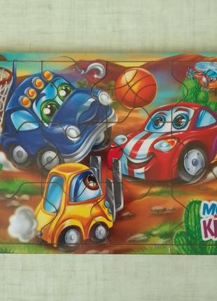 Деревянные пазлы 12 деталей крупные