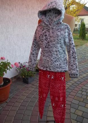 ( 6 - 7 лет ) детская флисовая пижама костюм теплый5 фото