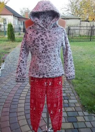 ( 6 - 7 лет ) детская флисовая пижама костюм теплый