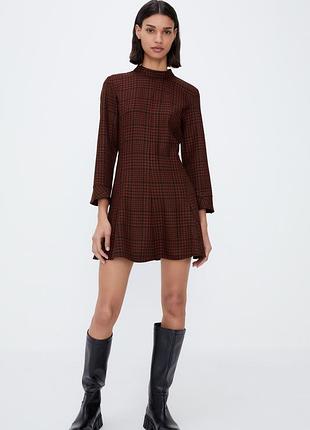 Zara сукня клітинка
