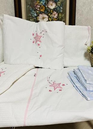 Набір дитячої постільної білизни з захистом для ліжка clair de lune3 фото