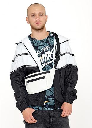Женская поясная сумка бананка sambag tirso белая