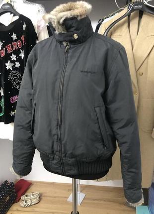 Курточка бомбер пуховик с кроликом  woolrich