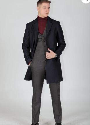 Мужское шерстяное пальто на осень giuseppe badiani1 фото