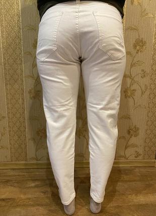 Білі джинсові стрейчеві штани4 фото