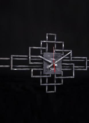 Часы настенные b&b design level 90x40 см старый графит