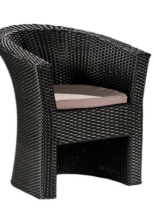 Кресло из ротанга dominica коричневое2 фото