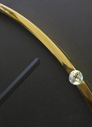 Часы настенные b&b design crystal 70x70 см золото глянец4 фото