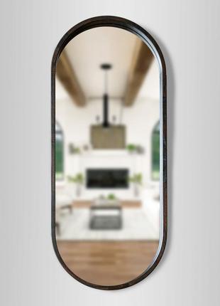 Зеркало деревянное капсула luxury wood freedom slim 45х75 см ясень венге