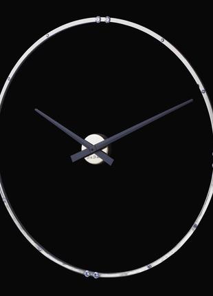 Часы настенные b&b design crystal 70x70 см никель глянец