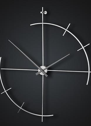 Часы настенные b&b design two quarters 70x70 см никель сатин