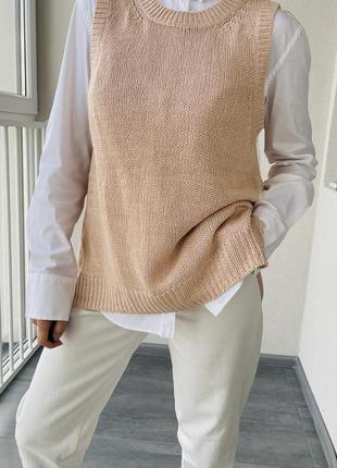 Вязаный жилет h&m 2