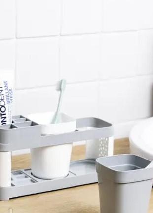 Подставка для щёток и зубной пасты, для ванной4 фото