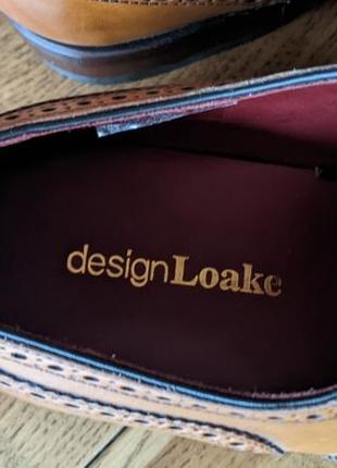 Туфли оксфорд броги design loake англия5 фото