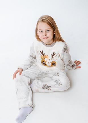 Качественная зимняя теплая махровая пижама/теплый домашний костюм/теплый махровый комплект для дома и сна2 фото