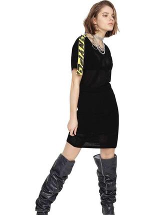 Платье diesel черного цвета с перфорацией