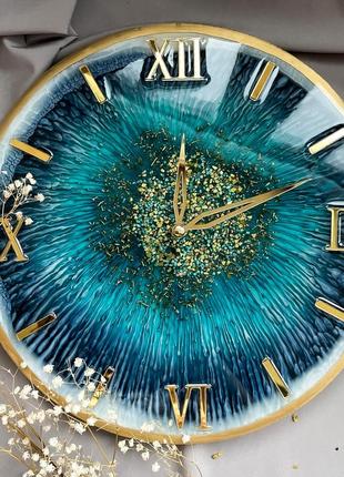Часы настенные круглые с эпоксидной смолы epoxy m1 30x30 см