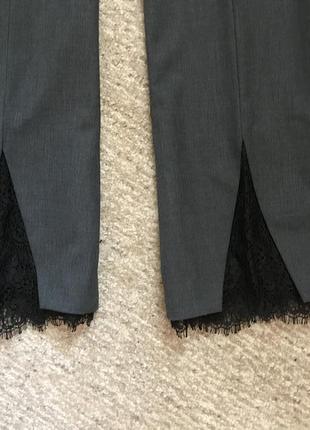 Новые шикарные брюки zara с кружевом (при покупке помада clarins в подарок)5 фото