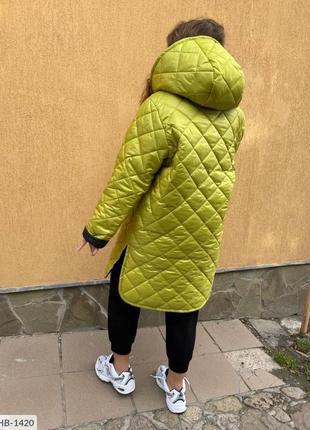 Женская стеганая демисезонная куртка размеры 42-584 фото
