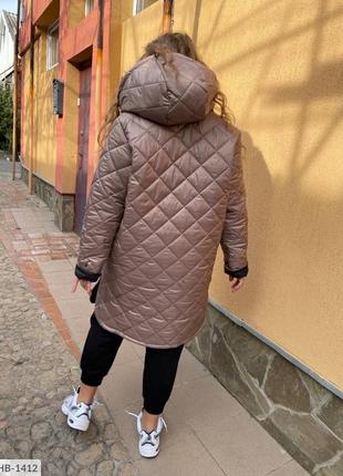 Женская стеганая демисезонная куртка размеры 42-587 фото