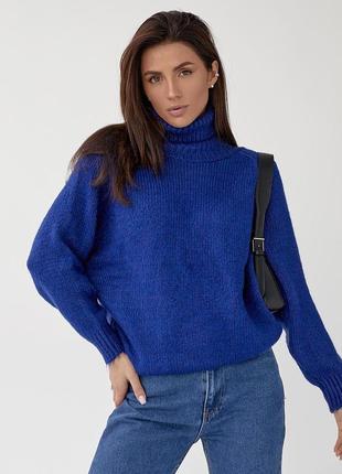 Теплий жіночий светр з ворсистої пряжі | теплый женский свитер