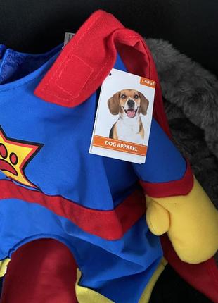 Костюм супермена для собаки собачий новорічний костюм6 фото