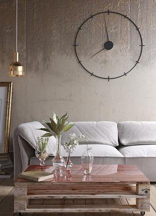 Часы настенные b&b design excellent 70x70 см графит2 фото