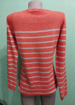 Вовняний светр джемпер в полоску шерсть і кашемір5 фото
