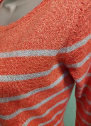 Вовняний светр джемпер в полоску шерсть і кашемір4 фото