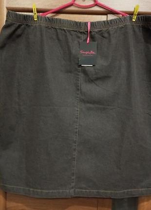 Серая джинсовая юбка 70-76р