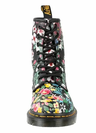 Жіночі черевики dr. martens - 8-eye- 1460 pascal мартенси шкіра квітковий принт
