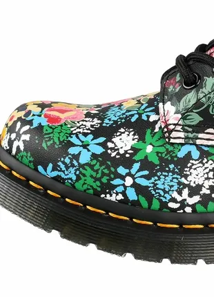 Жіночі черевики dr. martens - 8-eye- 1460 pascal мартенси шкіра квітковий принт