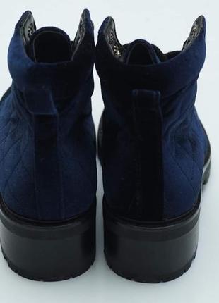 Жіночі стьобані черевики sandro paris темно синього кольору.3 фото