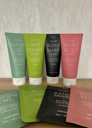 🔥 rated green cold press tamanu soothing scalp pack 200 мл маска заспокійлива з олією таману