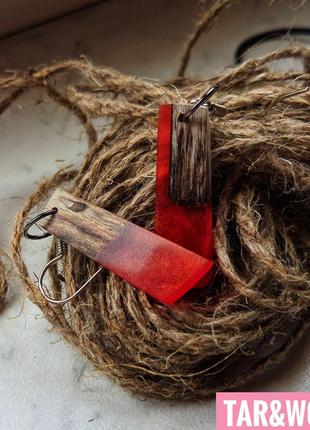 Серьги tar&wood hand made, name “hermione's heart”1 фото