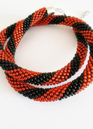 Браслет, браслет из бисера, поетеннный боаслет.