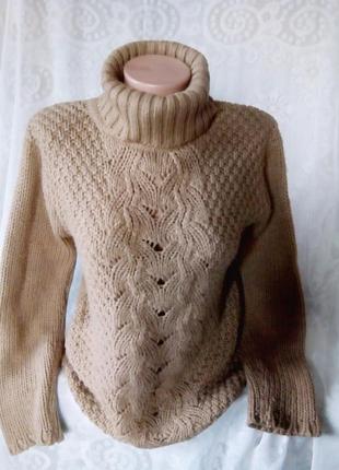 Теплый шикарный плотный свитер с косами2 фото