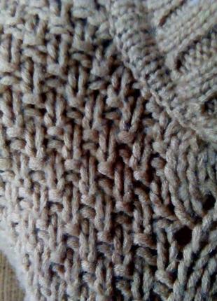 Теплый шикарный плотный свитер с косами3 фото