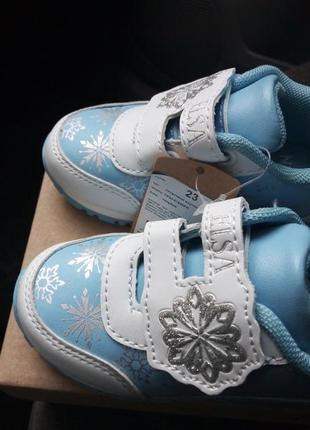 Кожаные детские кроссовки ❄️ frozen elsa холодное сердце на девочку2 фото