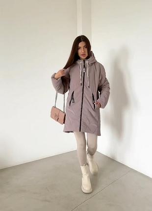 Куртка парка пуховик пальто зима тепла.матеріал бархат супер м'яка та тепла.розміри44-54.6кольорів.